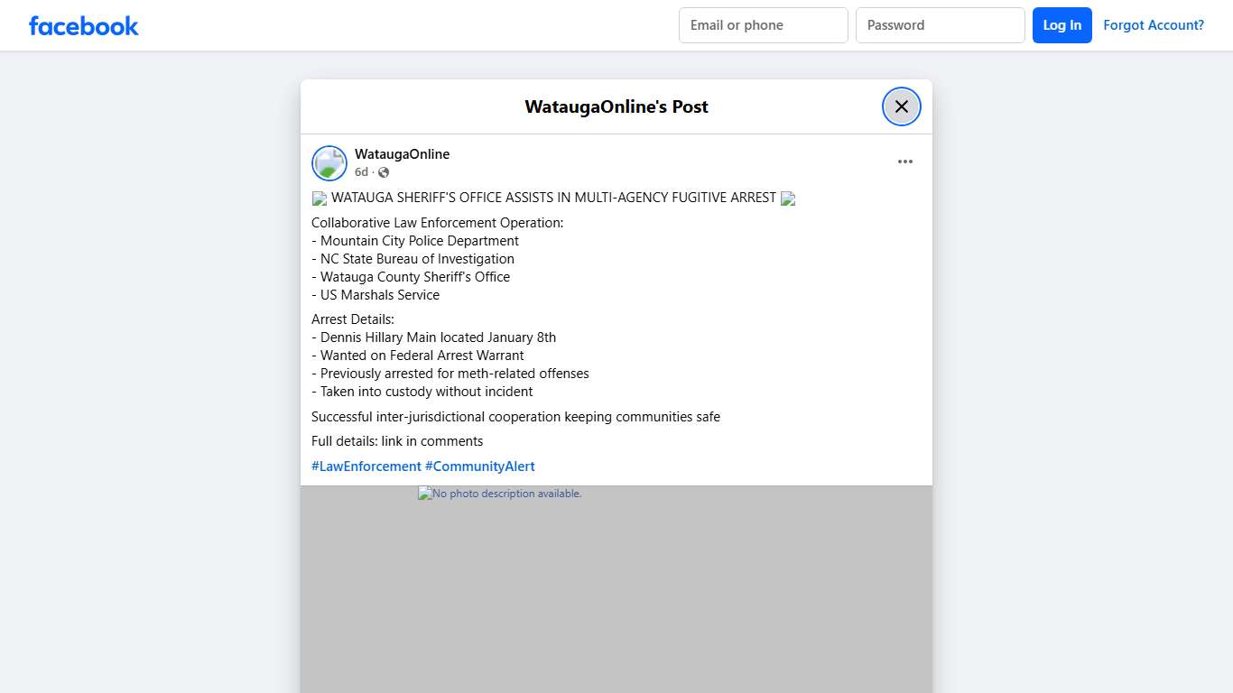WataugaOnline - 🚔 WATAUGA SHERIFF'S OFFICE ASSISTS IN... Facebook